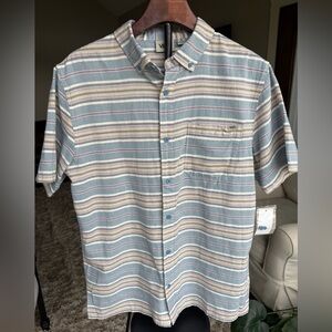 Vans Men's M Short Sleeve Multicolor Siesta Striped Button Down Shirt